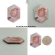 Rosemary Pink Sapphire Flat Slices: Natural Untreated Sheen Sapphire Gemstone Hexagon Shape 1pc for Jewelry September Birthstone