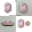 Rosemary Pink Sapphire Flat Slices: Natural Untreated Sheen Sapphire Gemstone Hexagon Shape 1pc for Jewelry September Birthstone