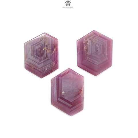 Rosemary Pink Sapphire Flat Slices