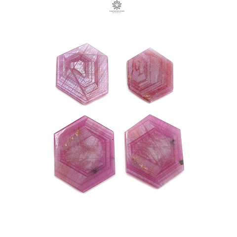 Rosemary Pink Sapphire Flat Slices