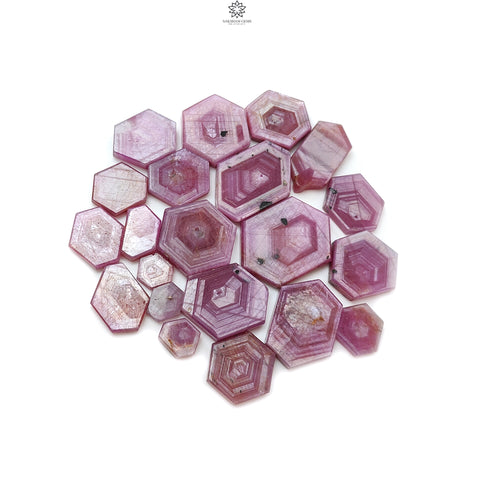 Rosemary Pink Sapphire Flat Slices