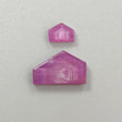 Rosemary Pink Sapphire Flat Slices: Natural Untreated Sapphire Gemstone Uneven Shape 2pcs For Jewelry