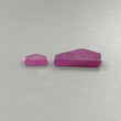 Rosemary Pink Sapphire Flat Slices: Natural Untreated Sapphire Gemstone Uneven Shape 2pcs For Jewelry