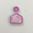 Rosemary Pink Sapphire Flat Slices: Natural Untreated Sapphire Gemstone Uneven Shape 2pcs For Jewelry