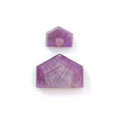 Rosemary Pink Sapphire Flat Slices: Natural Untreated Sapphire Gemstone Uneven Shape 2pcs For Jewelry