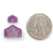 Rosemary Pink Sapphire Flat Slices: Natural Untreated Sapphire Gemstone Uneven Shape 2pcs For Jewelry