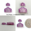 Rosemary Pink Sapphire Flat Slices: Natural Untreated Sapphire Gemstone Uneven Shape 2pcs For Jewelry