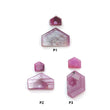 Rosemary Pink Sapphire Flat Slices: Natural Untreated Sapphire Gemstone Uneven Shape 2pcs For Jewelry