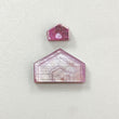 Rosemary Pink Sapphire Flat Slices: Natural Untreated Sapphire Gemstone Uneven Shape 2pcs For Jewelry