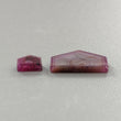 Rosemary Pink Sapphire Flat Slices: Natural Untreated Sapphire Gemstone Uneven Shape 2pcs For Jewelry