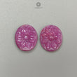 Pink Sapphire Gemstone Carving : 19.50Cts Natural Untreated Hand Carved Oval Shape 19*16.5mm