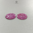 Pink Sapphire Gemstone Carving : 19.50Cts Natural Untreated Hand Carved Oval Shape 19*16.5mm