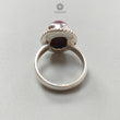 Red Ruby Silver Ring: 7gms Natural Ruby Untreated Cabochon Oval Shape 925 Sterling Silver Bezel Set Ring 7 US