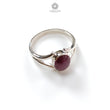 Star Ruby Silver Ring: 4.18gms Natural Star Ruby Untreated Cabochon Oval Shape 925 Sterling Silver Bezel Set 9.5 US Ring