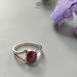 Star Ruby Silver Ring: 4.18gms Natural Star Ruby Untreated Cabochon Oval Shape 925 Sterling Silver Bezel Set 9.5 US Ring