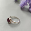 Star Ruby Silver Ring: 4.18gms Natural Star Ruby Untreated Cabochon Oval Shape 925 Sterling Silver Bezel Set 9.5 US Ring