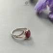 Star Ruby Silver Ring: 4.18gms Natural Star Ruby Untreated Cabochon Oval Shape 925 Sterling Silver Bezel Set 9.5 US Ring