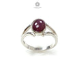 Star Ruby Silver Ring: 4.18gms Natural Star Ruby Untreated Cabochon Oval Shape 925 Sterling Silver Bezel Set 9.5 US Ring