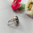 Blue Labradorite Silver Faceted Ring: 6.84gms Natural Untreated Labradorite Cushion Shape 925 Sterling Silver Prong Set 7 US Ring