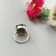 Blue Labradorite Silver Faceted Ring: 6.84gms Natural Untreated Labradorite Cushion Shape 925 Sterling Silver Prong Set 7 US Ring