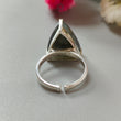 Blue Labradorite Silver Faceted Ring: 5gms. Natural Untreated Sapphire Triangle Shape 925 Sterling  Silver Prong Set Ring