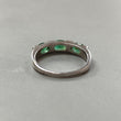 Emerald Faceted Silver Ring: 2.88gms Natural Untreated Emerald Oval Faceted Cut 925 Sterling Silver Bezel Set Ring 7.5 US