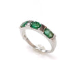 Emerald Faceted Silver Ring: 2.88gms Natural Untreated Emerald Oval Faceted Cut 925 Sterling Silver Bezel Set Ring 7.5 US