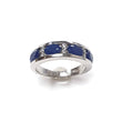 Blue Sapphire Faceted Silver Ring: 4.31gms Natural Untreated Sapphire Oval Faceted Cut 925 Sterling Silver With CZ Bezel Set Ring 7.5 US