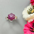 Ruby Cabochon Sugar Loaf Ring: 4.59gms Natural Untreated Sheen Ruby Cabochon 925 Sterling Silver Prong Set Adjustable Ring