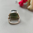 Blue Labradorite Silver Faceted Ring: 7.41gms Natural Untreated Labradorite Cushion Shape Fancy Cut 925 Sterling Silver Prong Set 8 US Ring