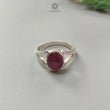 Star Ruby Silver Ring: 3.8gms Natural Star Ruby Untreated Cabochon Oval Shape 925 Sterling Silver Bezel Set 7 US Ring