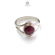 Star Ruby Silver Ring: 4.18gms Natural Star Ruby Untreated Cabochon Round Shape 925 Sterling Silver Bezel Set 7 US Ring