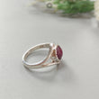 Star Ruby Silver Ring: 4.18gms Natural Star Ruby Untreated Cabochon Round Shape 925 Sterling Silver Bezel Set 7 US Ring