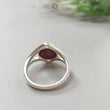 Star Ruby Silver Ring: 4.18gms Natural Star Ruby Untreated Cabochon Round Shape 925 Sterling Silver Bezel Set 7 US Ring