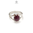 Star Ruby Silver Ring: 4.52gms Natural Star Ruby Untreated Cabochon Oval Shape 925 Sterling Silver Bezel Set 7 US Ring