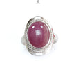 Star Ruby Silver Ring: 8.37gms Natural Untreated Star Ruby Oval Shape Cabochon 925 Sterling Silver Bezel Set 10 US Ring | July Birthstone