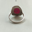 Star Ruby Silver Ring: 8.37gms Natural Untreated Star Ruby Oval Shape Cabochon 925 Sterling Silver Bezel Set 10 US Ring | July Birthstone