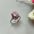 Star Ruby Silver Ring: 4.15gms Natural Untreated Star Ruby Oval Shape Cabochon 925 Sterling Silver Prong Set 7.25 US Ring | July Birthstone