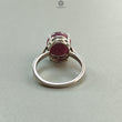 Star Ruby Silver Ring: 4.15gms Natural Untreated Star Ruby Oval Shape Cabochon 925 Sterling Silver Prong Set 7.25 US Ring | July Birthstone