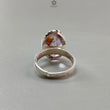Amethyst Plain Silver Ring: 5.31gms Natural Untreated Super Seven Amethyst Fancy Shape Plain 925 Sterling Silver Bezel Set Adjustable Ring