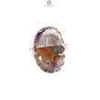 Amethyst Plain Silver Ring: 7.90gms Natural Untreated Super Seven Amethyst Oval Shape Plain 925 Sterling Silver Bezel Set Adjustable Ring