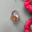 Amethyst Plain Silver Ring: 7.90gms Natural Untreated Super Seven Amethyst Oval Shape Plain 925 Sterling Silver Bezel Set Adjustable Ring