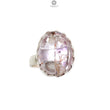 Amethyst Plain Silver Ring: 8.09gms Natural Untreated Super Seven Amethyst Oval Shape Plain 925 Sterling Silver Bezel Set Adjustable Ring
