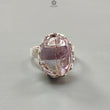 Amethyst Plain Silver Ring: 8.09gms Natural Untreated Super Seven Amethyst Oval Shape Plain 925 Sterling Silver Bezel Set Adjustable Ring