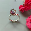 Amethyst Plain Silver Ring: 4.39gms Natural Untreated Super Seven Amethyst Oval Shape Plain 925 Sterling Silver Bezel Set Adjustable Ring