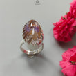 Amethyst Plain Silver Ring: 11.05gms Natural Untreated Super Seven Amethyst Oval Shape Plain 925 Sterling Silver Bezel Set Adjustable Ring