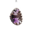 Amethyst Plain Silver Ring: 11.43gms Natural Untreated Super Seven Amethyst Fancy Shape Plain 925 Sterling Silver Bezel Set Adjustable Ring