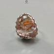 Amethyst Plain Silver Ring: 11.70gms Natural Untreated Super Seven Amethyst Fancy Shape Plain 925 Sterling Silver Bezel Set Adjustable Ring
