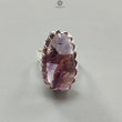 Amethyst Plain Silver Ring: 10.32gms Natural Untreated Super Seven Amethyst Oval Shape Plain 925 Sterling Silver Bezel Set Adjustable Ring