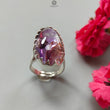 Amethyst Plain Silver Ring: 10.32gms Natural Untreated Super Seven Amethyst Oval Shape Plain 925 Sterling Silver Bezel Set Adjustable Ring